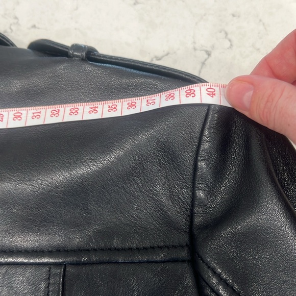 Lord & Taylor, ladies leather moto jacket, size xs - Picture 6 of 7